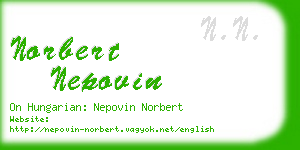 norbert nepovin business card